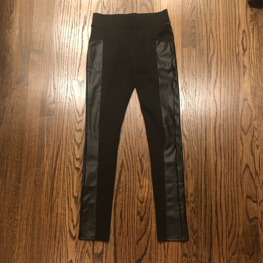 BCBGeneration pants/leggings with leather detail